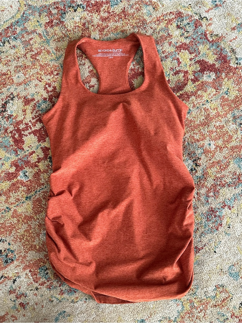 Beyond the Bump Rust Spacedye Maternity Racerback Tank